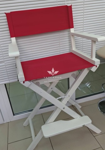Складаний стілець для візажу Apolo 3 white