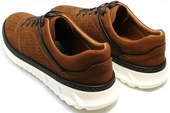 Кроссовки коричневого цвета мужские Vitto Men Shoes 1830 Brown White