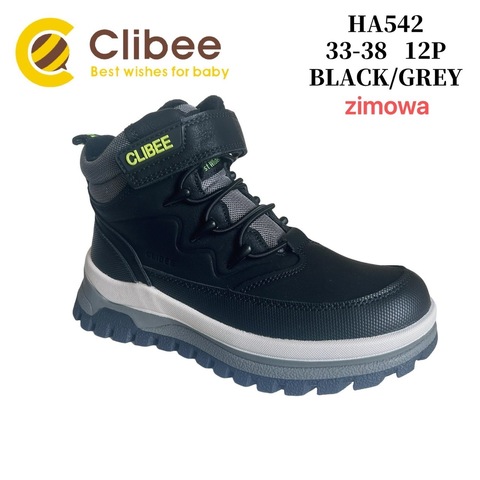 Clibee (зима) HA542 Black/Grey 33-38