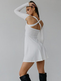 Платье мини молочного цвета с открытой спиной Katarina Ivanenko фото 1