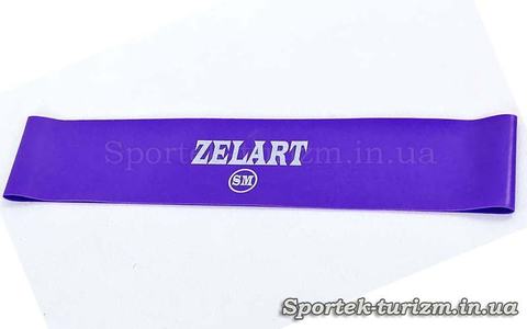 Резинка для фитнеса ZELART BANDS фиолетовая (жесткость SM, 500x50x0.5 мм)