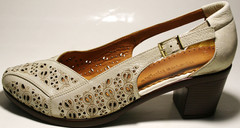 Летние женские туфли кожаные на толстом каблуке Marani Magli  36 размер