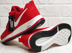 Мужские беговые кроссовки найк Nike Zoom Pegasus Red White.