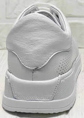 Спортивные туфли кроссовки кожаные женские Evromoda 141-1511 White Leather.