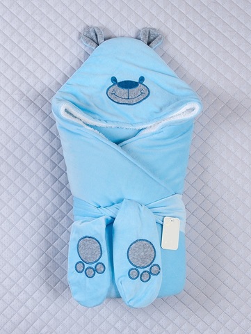 Конверт-одеяло Little Bear голубой