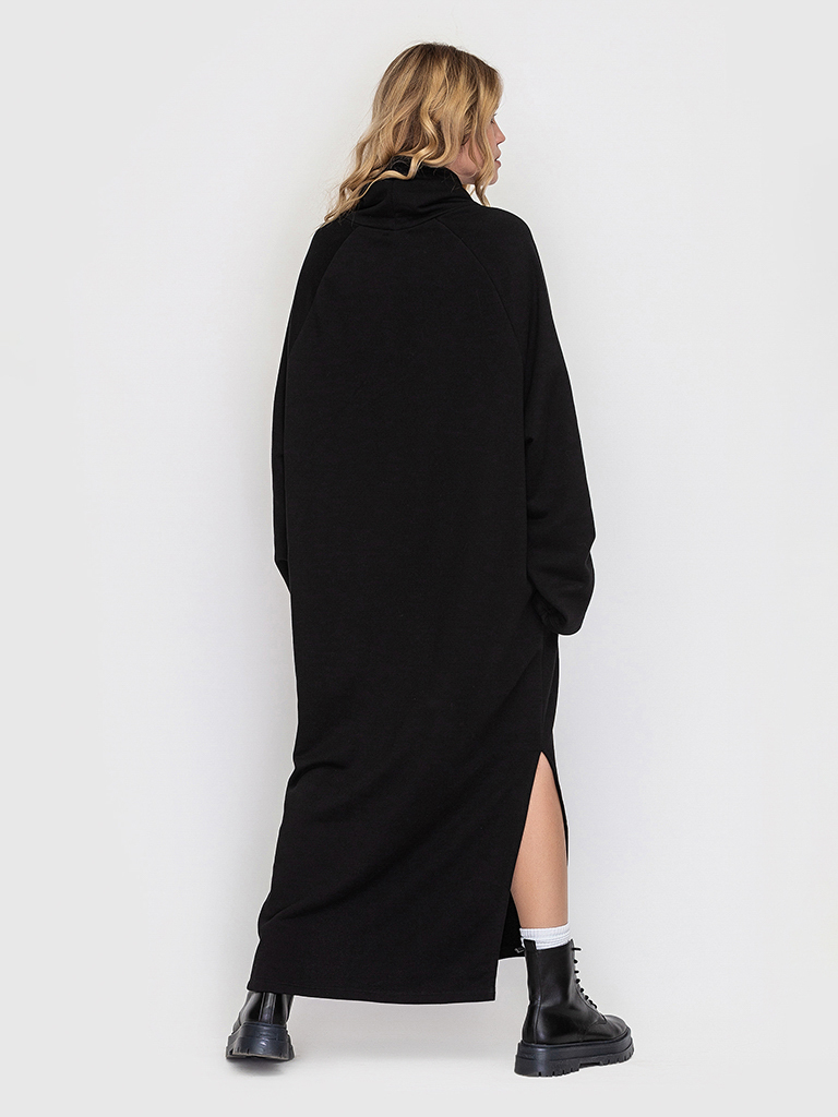Сукня чорна з розрізами YOS