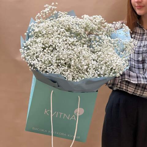 Photo of Fluffy bouquet of white gypsophila «Cloud of happiness»
