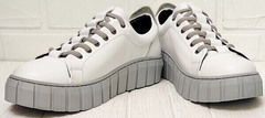 Белые кроссовки женские на платформе Guero G146 508 04 White Gray.