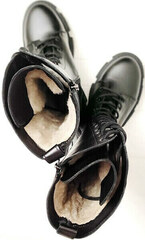 Черные ботинки женские зимние кожаные Ari Andano 3046-l Black.