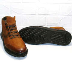 коричневые молодежные зимние ботинки мужские