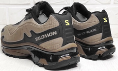 Соломон кроссовки мужские весна осень Salomon XT-SLATE Advanced Beige Black.