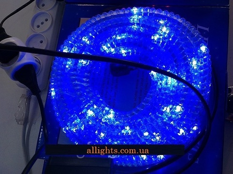 Гофрированный шланг дюралайт синий 10 метров шланг светодиодный