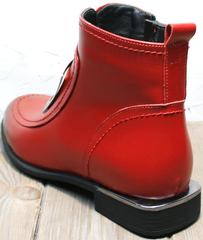 Женские красные ботинки на осень Evromoda 1481547 S.A.-Red