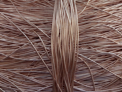 Канитель гладкая золото розовое  1мм