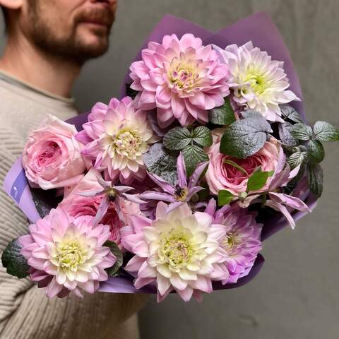 Photo of Delicate bouquet in lilac shades «Lavender Patterns»