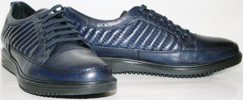 Осенние туфли мужские кожаные Bellini 12405 Blue