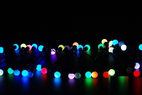 светодиодные LED шарики 10 метров 100 шаров