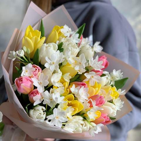 Тюльпан-Нарцисс «Ароматные акварели», Цветы: Тюльпан, Нарцисс