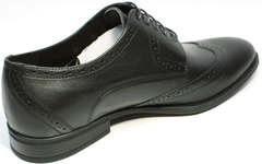 Кожаные туфли дерби мужские Ikos 1157-1 Classic Black.