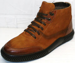 зимние коричневые ботинки мужские