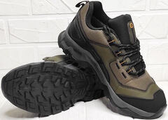 Термо кроссовки gore tex мужские Salomon Quest Element Khaki Black ADV/G Thinsulate Nonslip.