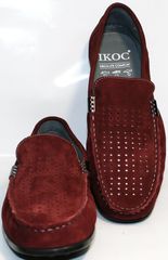 Туфли мокасины мужские IKOC 1555-3 Red.