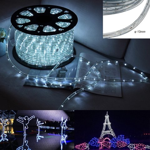 Светодиодный LED дюралайт круглый лента светящееся шнур гирлянда