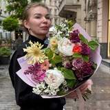 Photo of Bright bouquet with peonies and lilac «Magic Garden»