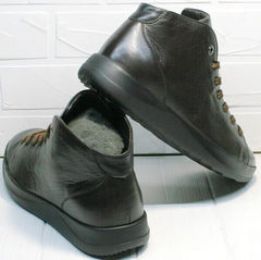 Осенние ботинки кеды коричневые мужские Ikoc 1770-5 B-Brown.