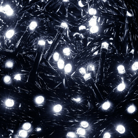 Гирлянда для дома 1000 LED ламп на елку на черном проводе для украшения