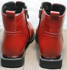 Женские ботинки на широком каблуке демисезонные Evromoda 1481547 S.A.-Red