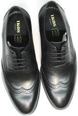 Красивые мужские туфли инспектор Ikos 1157-1 Classic Black.