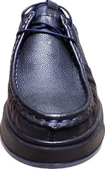 Легкие мокасины туфли кожаные мужские Arsello 22-01 Black Leather.