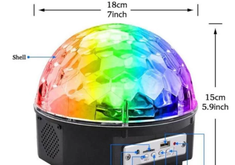 Светомузыка диско шар c Bluetooth Magic Ball Music XXB 01/M6 вращающийся MP3 плеер с пультом.