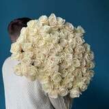 Photo of 75 white roses «Playa blanca»
