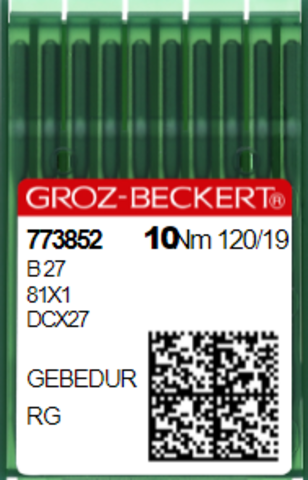 Игла швейная промышленная  для оверлока Groz Beckert B27/DC*27 №120 GEBEDUR | Soliy.com.ua