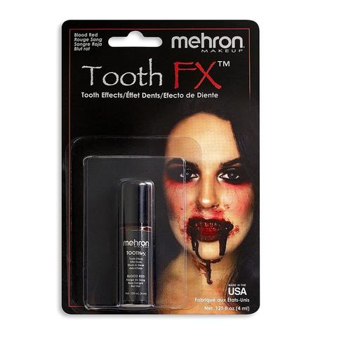 MEHRON Фарба для зубів Tooth FX with Brush for Special Effects - Blood Red (Кров), 4 мл