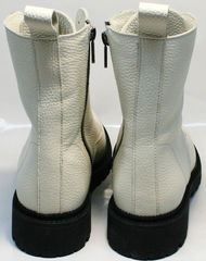 Белые ботинки на шнуровке с мехом женские Ari Andano 740 Milk Black.