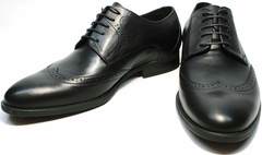 Инспектор туфли мужские кожаные Ikos 1157-1 Classic Black.