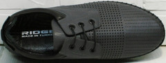 Кожаные летние туфли сникеры мужские Ridge Z-430 75-80Gray.