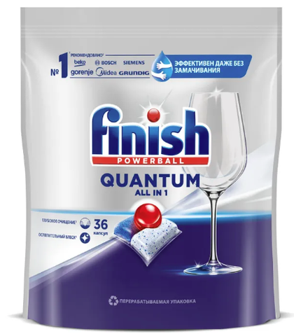 Таблетки для посудомийної машини Finish Quantum (36 шт.)