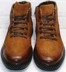 мужские кожаные зимние ботинки