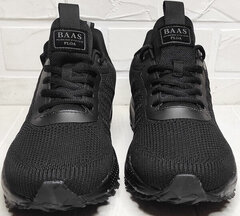 Черные кроссовки трекинговые мужские BAAS PLOA All Black.