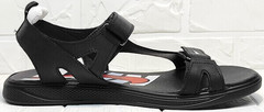 Кожаные сандали мужские летние босоножки Nike 40-3 Leather Black.
