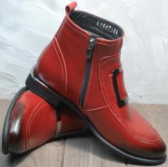 Осенне весенние ботинки женские красные Evromoda 1481547 S.A.-Red