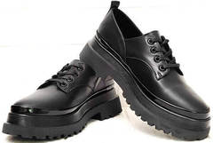 Осенние женские туфли на платформе Marani magli M-237-06-18 Black.