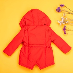 Куртка парка детская демисезонная красная