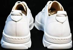 Спортивного стиля женские летние туфли из натуральной кожи Derem 18-104-04 All White.