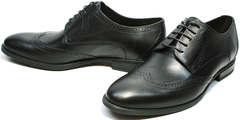 Стильные мужские туфли инспектор Ikos 1157-1 Classic Black.