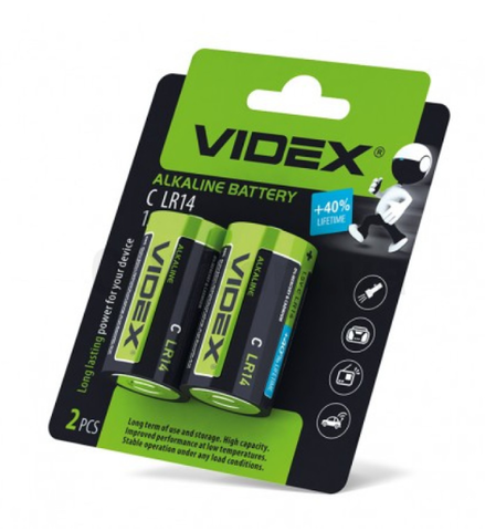 Батарейка Videx C LR14 (2 шт.)